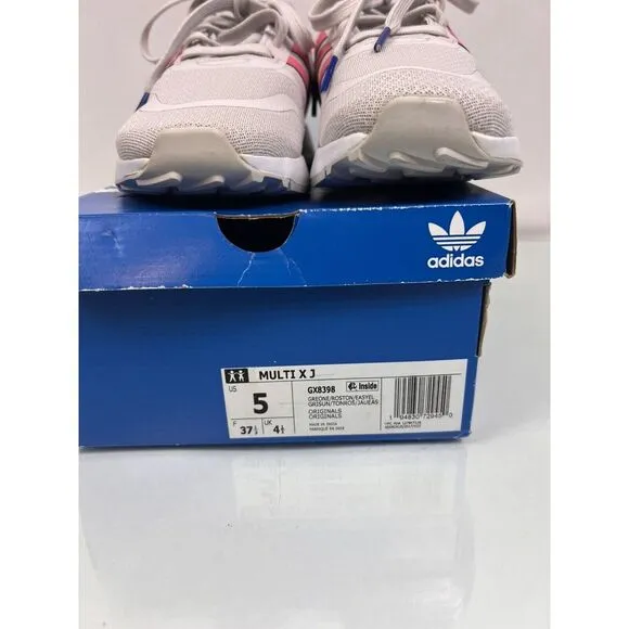 ADIDAS MULTIX J GX8398 YOUTHY SHOES SNEAKER SIZE 5 PINK, Gray, Yellow