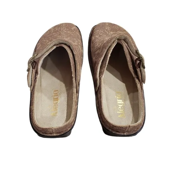 Alegria Classic Leather Clogs W/ Adjustable Backstrap &amp; Buckle Closure
