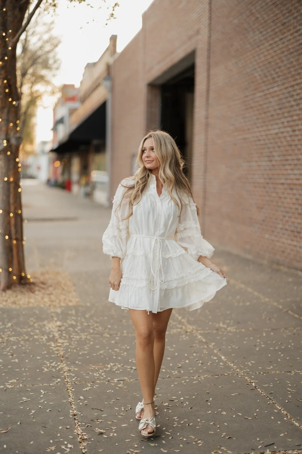 Alice Cream Mini Dress