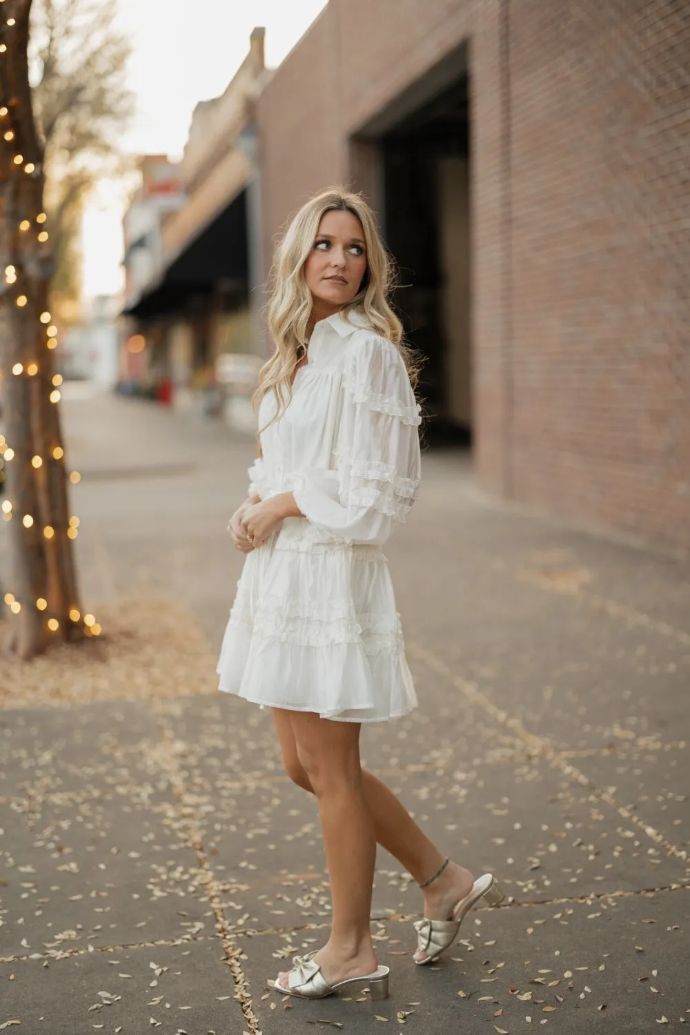 Alice Cream Mini Dress