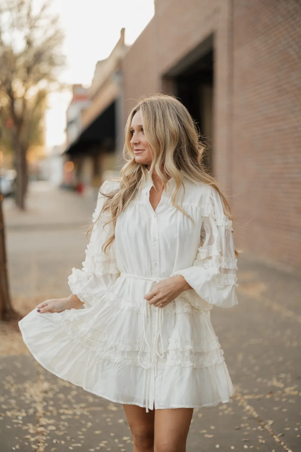 Alice Cream Mini Dress