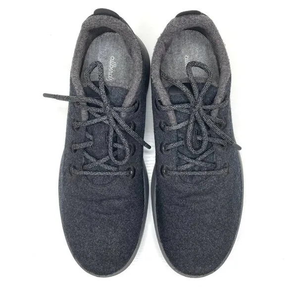Allbirds Wool Dasher Mizzles Sneakers Mens 14 Natural Black Casual