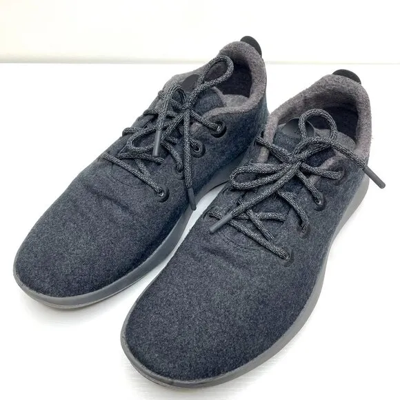 Allbirds Wool Dasher Mizzles Sneakers Mens 14 Natural Black Casual