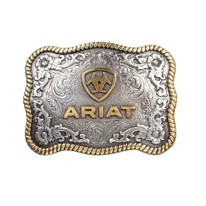 Ariat Rectangular Edged Silver Buckle - 10026258