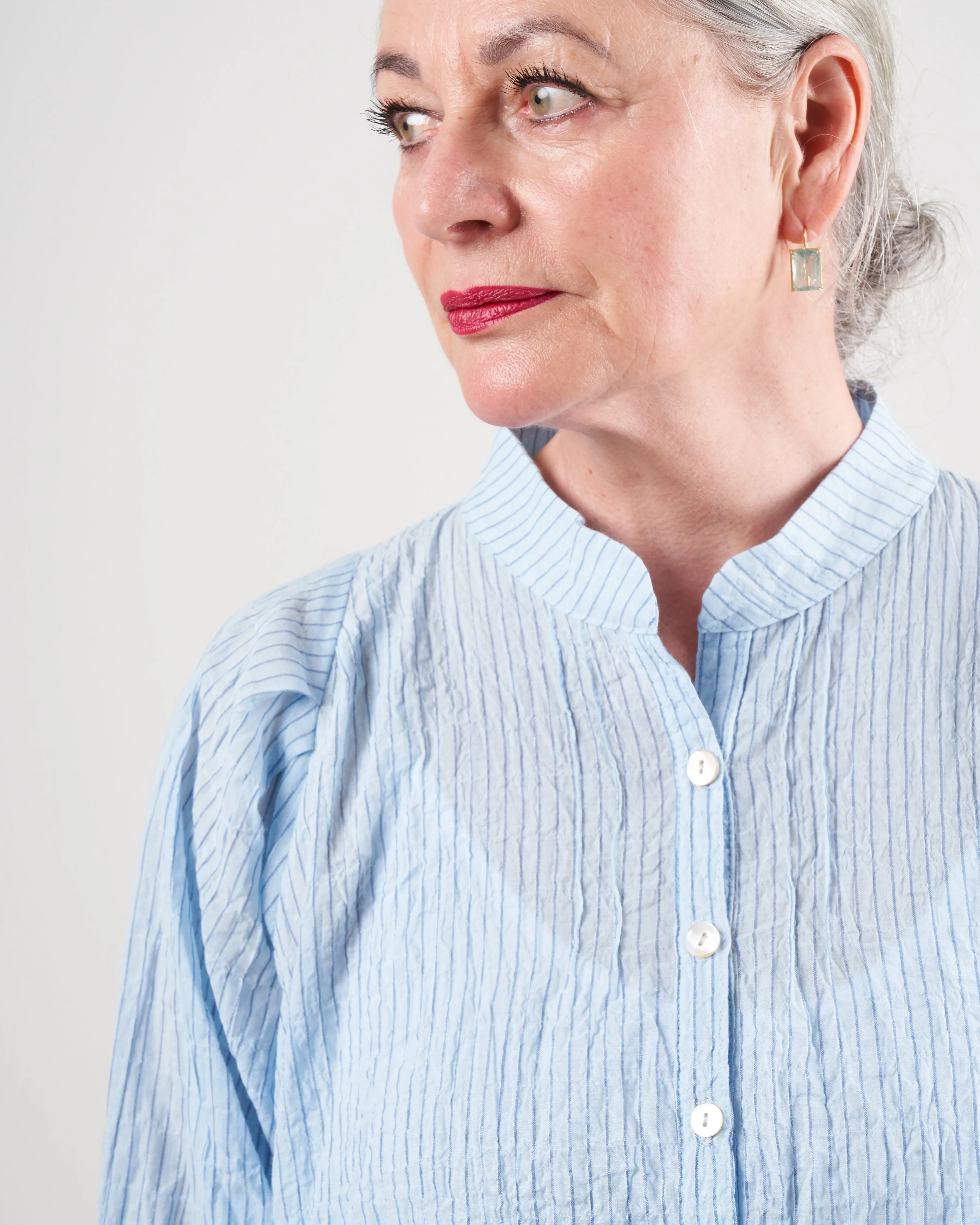 atlin dress - pale bue stripe