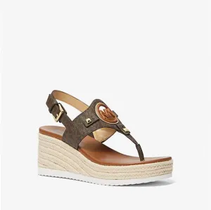 Aubrey Cutout Signature Logo Wedge Sandal
