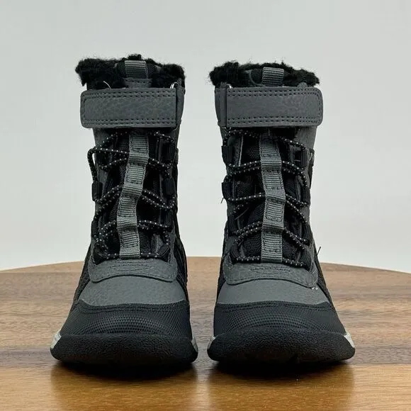 Baby Merrell Crush‎ 3.0 Waterproof Gray Black Insulated Snow Winter Boots Size 4