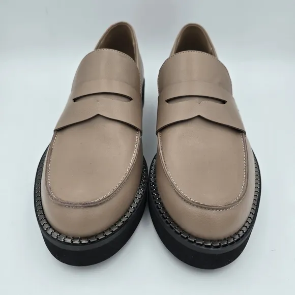 BCBGeneration Sabin Penny Loafers, Taupe, Women's 10M - Like New!