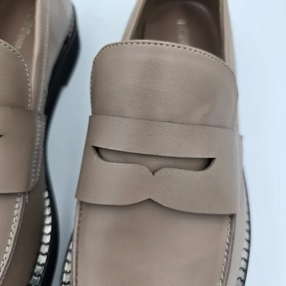 BCBGeneration Sabin Penny Loafers, Taupe, Women's 10M - Like New!