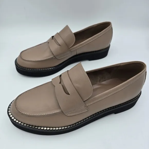 BCBGeneration Sabin Penny Loafers, Taupe, Women's 10M - Like New!