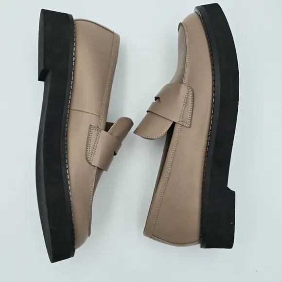 BCBGeneration Sabin Penny Loafers, Taupe, Women's 10M - Like New!
