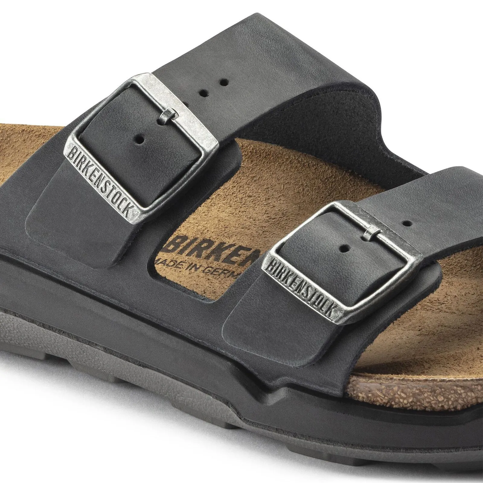 Birkenstock Arizona Crosstown Slide Sandal (Men) - Black Oiled Leather