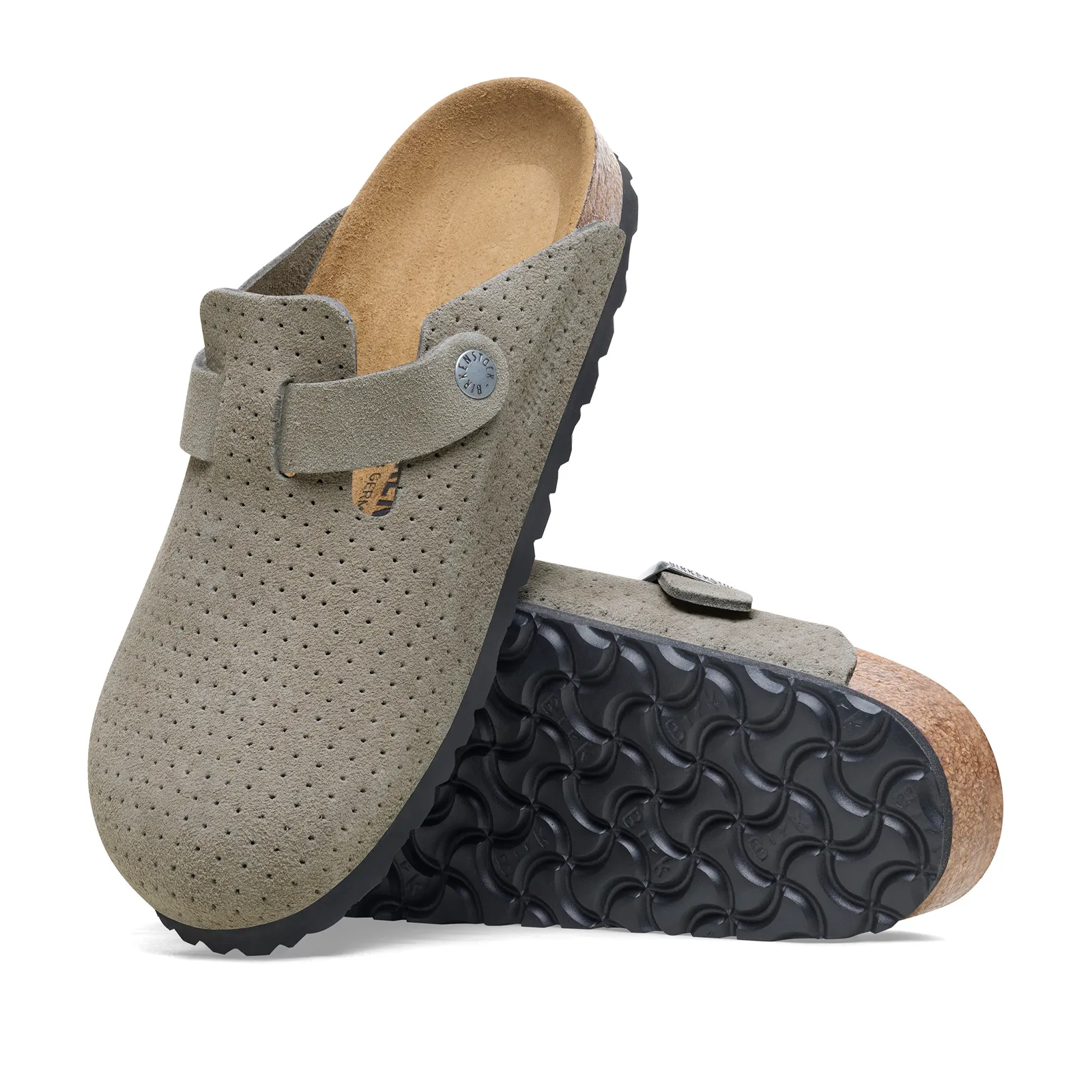 Birkenstock Boston Narrow Clog (Women) - Dotted Stone Coin Suede