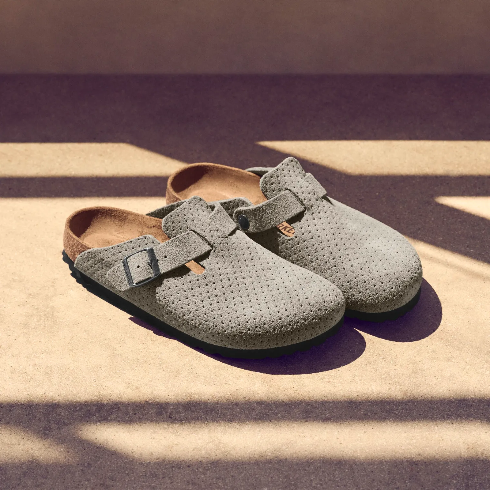 Birkenstock Boston Narrow Clog (Women) - Dotted Stone Coin Suede
