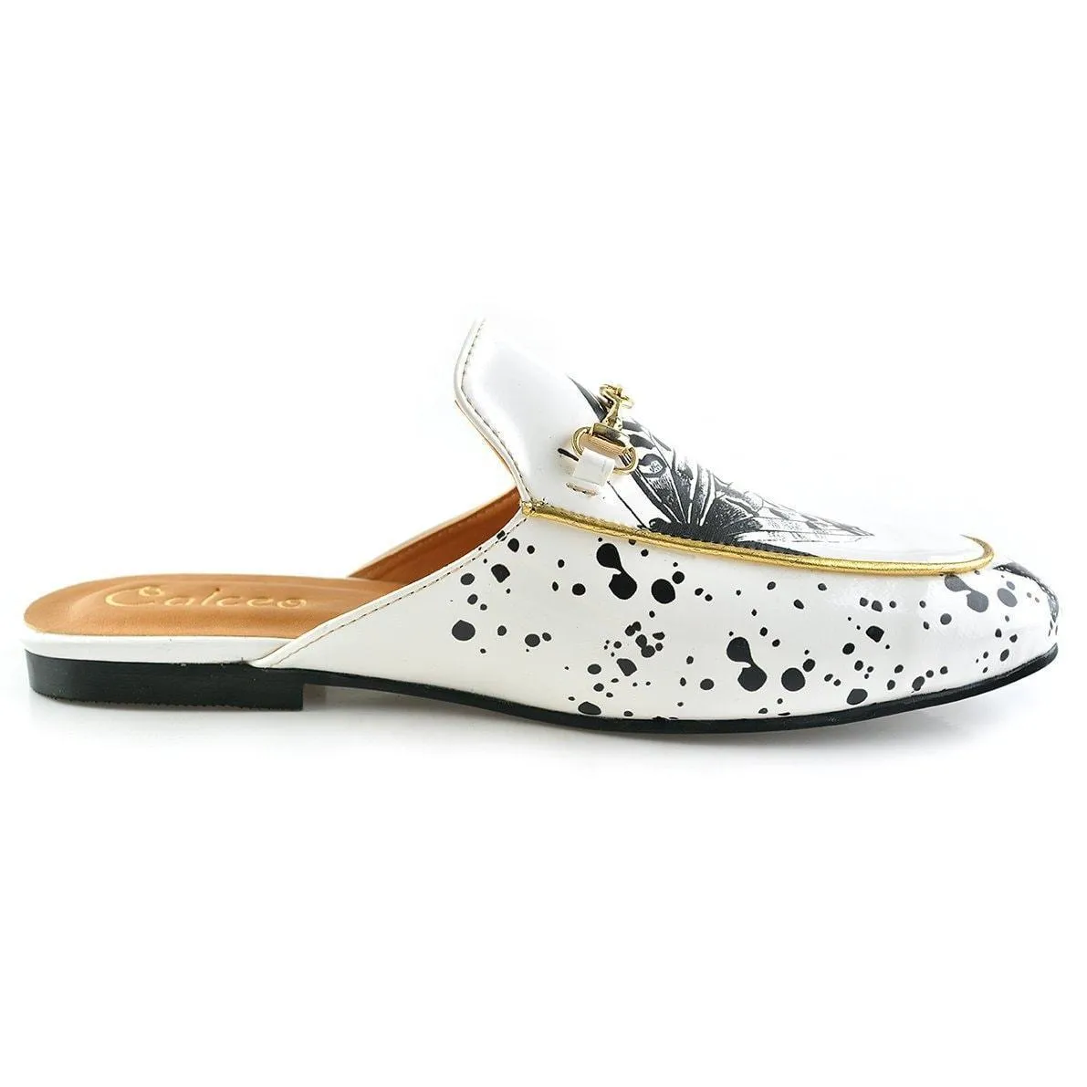 Black & White Butterfly Slip-On Loafer CAG101