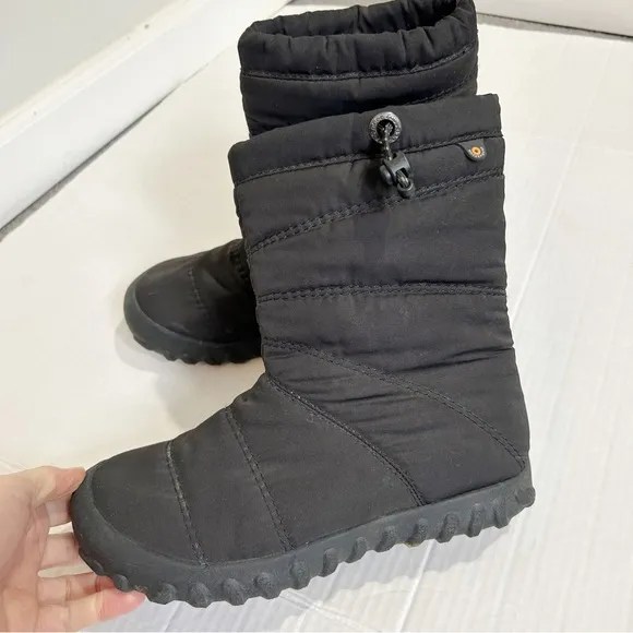 Bogs Puffy Boots Mid Calf Insulated Lined Waterproof Round Toe Drawcord Size 7