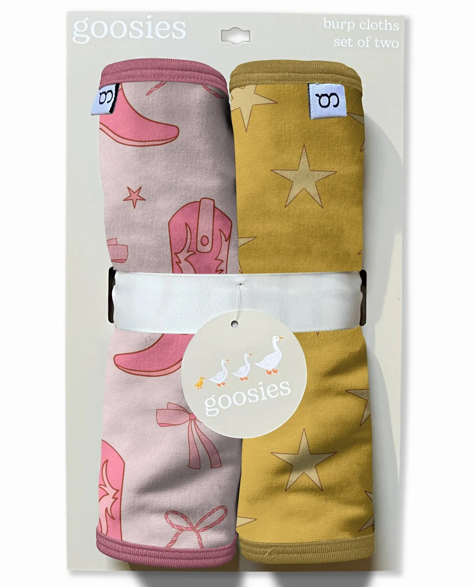 Boots & Bows Burp Cloths