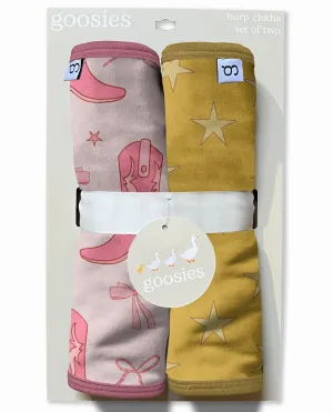 Boots & Bows Burp Cloths