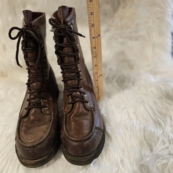 Cabela's Brown Hunting Hiking Camping Boots Gore-Tex Vibram Gum Lite Size 11D