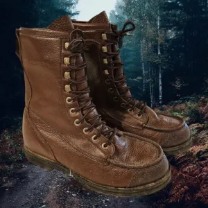 Cabela's Brown Hunting Hiking Camping Boots Gore-Tex Vibram Gum Lite Size 11D