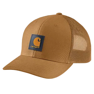 Carhartt Twill Mesh-Back Logo Patch Cap - 105216 BRN
