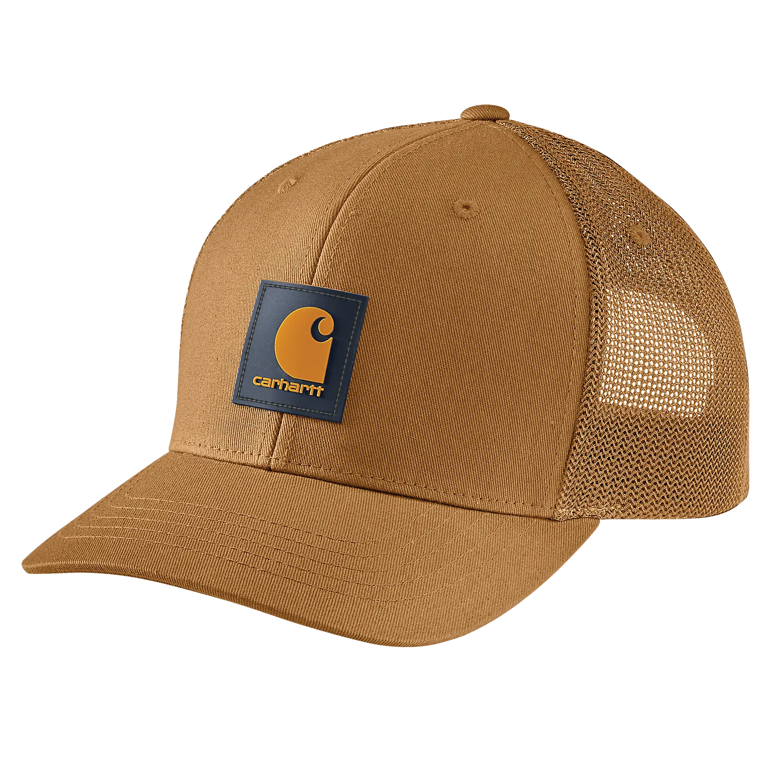 Carhartt Twill Mesh-Back Logo Patch Cap - 105216 BRN