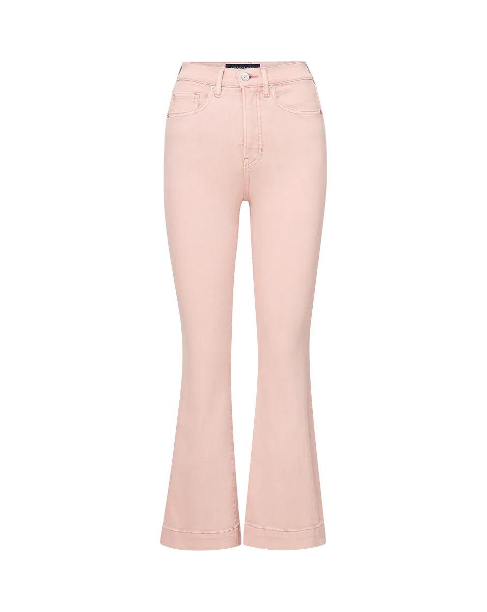 CARSON HIGH RISE ANKLE FLARE IN STONED PINK SHELL