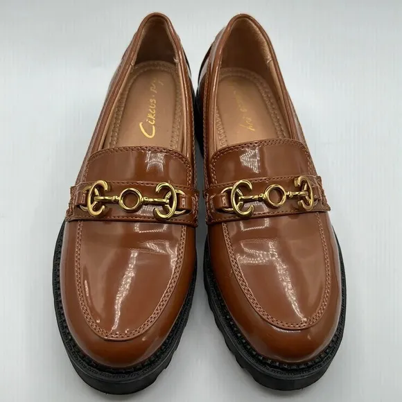 Circus NY by Sam Edelman Women Medium Deana Lug Bit Loafers, Dark Mocha