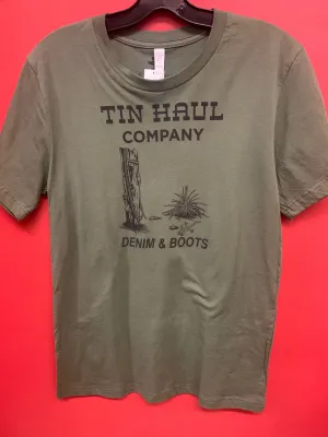 CL10-076-0501-0932-Green Tin Haul T Shirt "Denim and Boots"