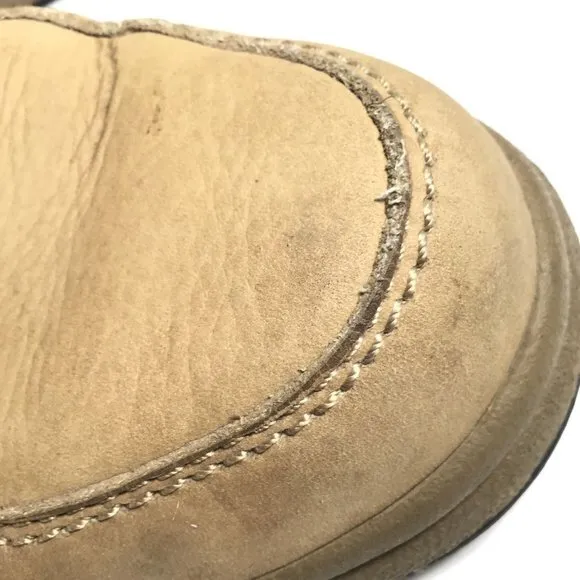 Clarks Men Leather Laced Up Loafers Sneakers Brown Size 10