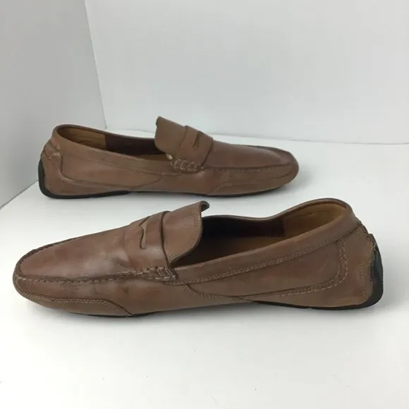Clarks Men's Leather Penny Loafers Brown Size 13