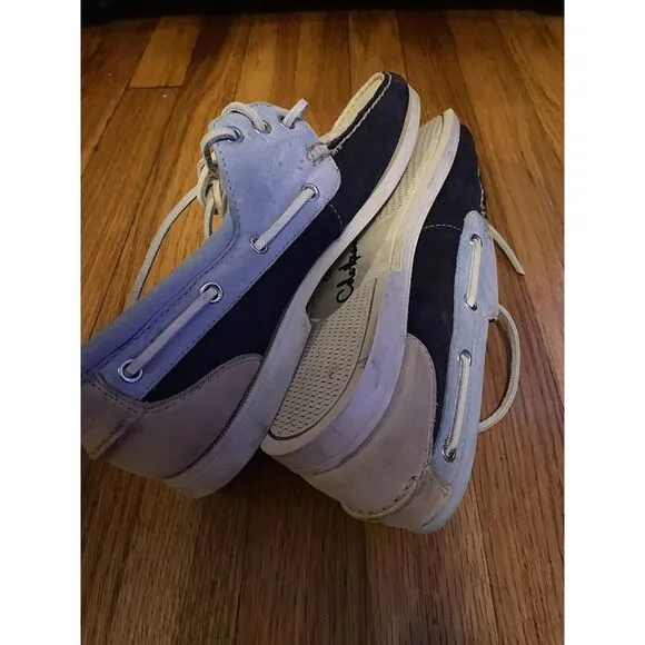 Cole Haan Loafers Shoes Hayden Beige Blue Navy Mens Size 10.5 M