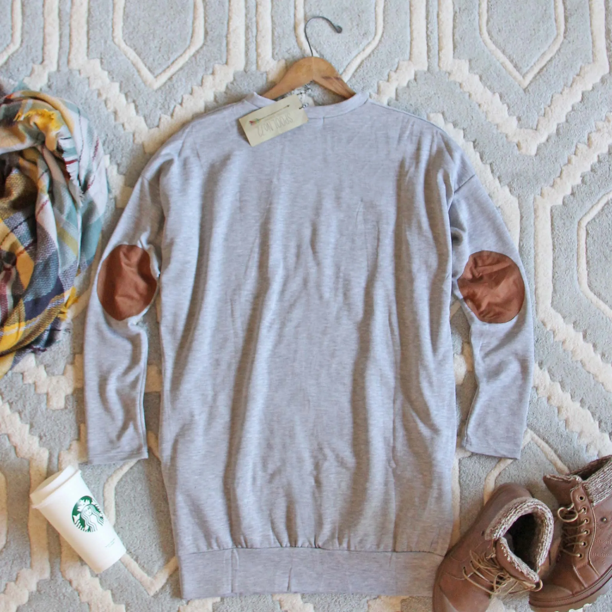 Cozy Sweatshirt Dress in Gray