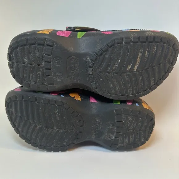Crocs Butterfly Platform Clogs Big Girls Youth Womens 5 W5 HTF