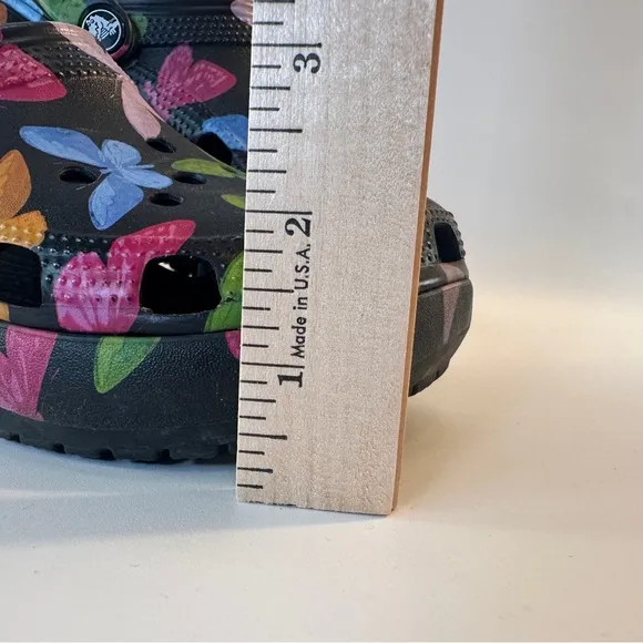 Crocs Butterfly Platform Clogs Big Girls Youth Womens 5 W5 HTF
