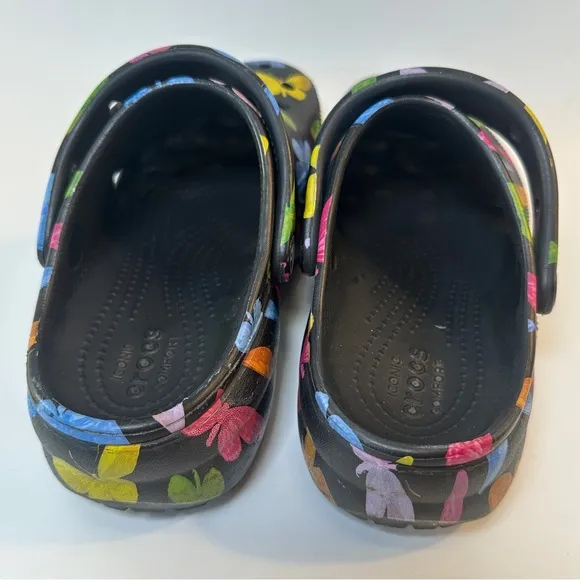 Crocs Butterfly Platform Clogs Big Girls Youth Womens 5 W5 HTF