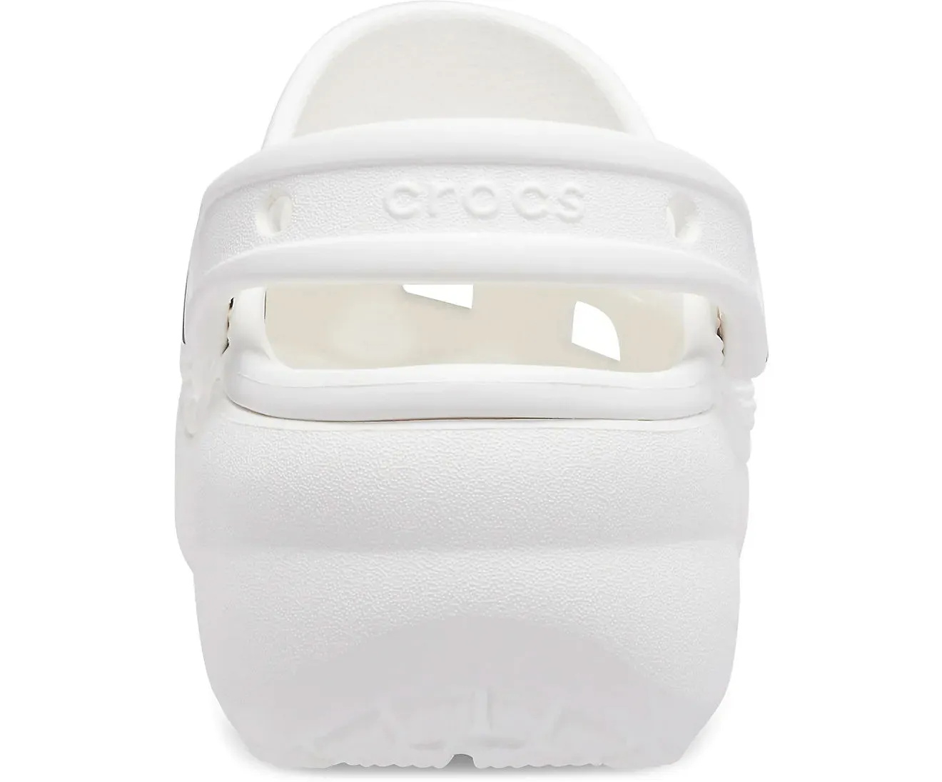 Crocs Womens Classic Platform Lightweight Slip On Clogs Sandals In White
