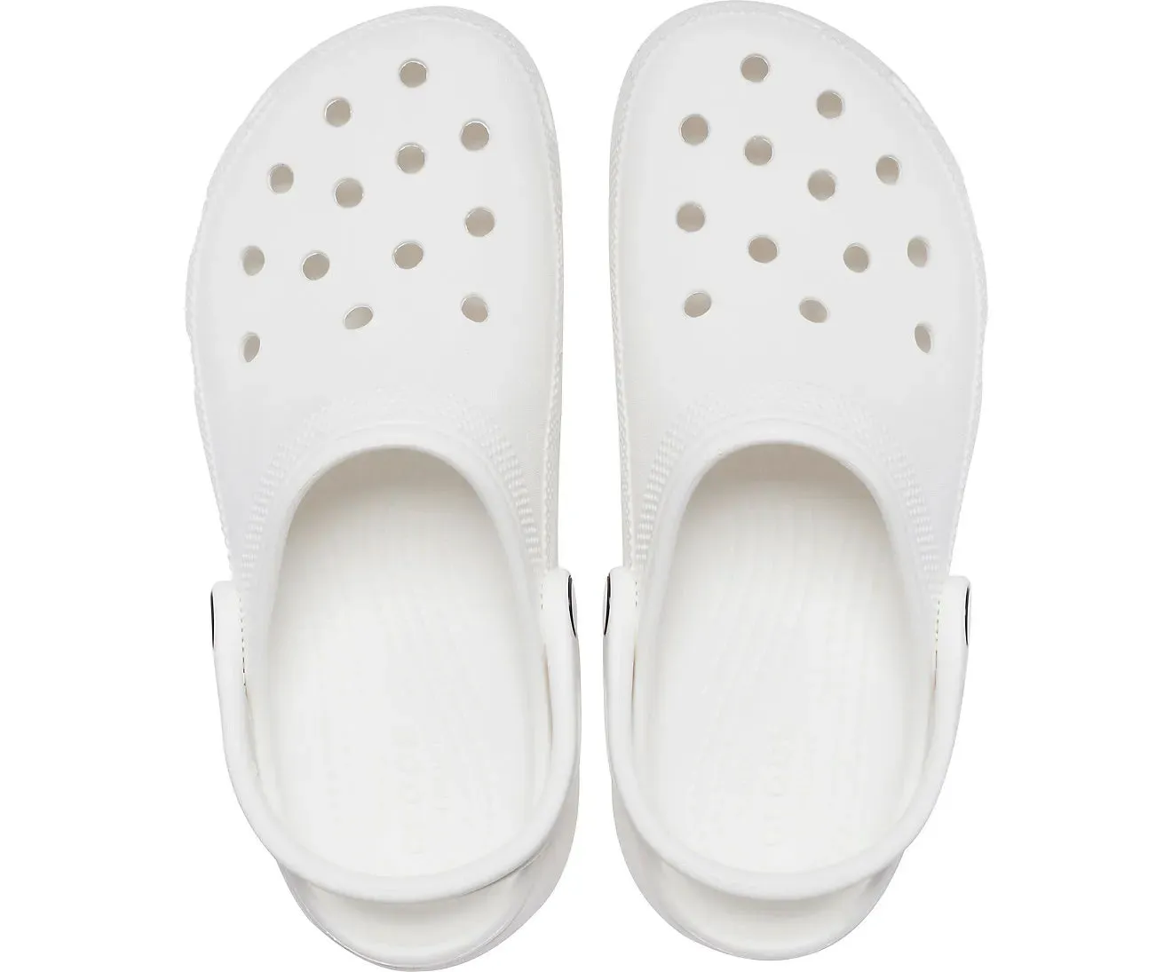 Crocs Womens Classic Platform Lightweight Slip On Clogs Sandals In White