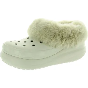 Crocs Womens Furever Crush Faux Fur Lined Rubber Clogs
