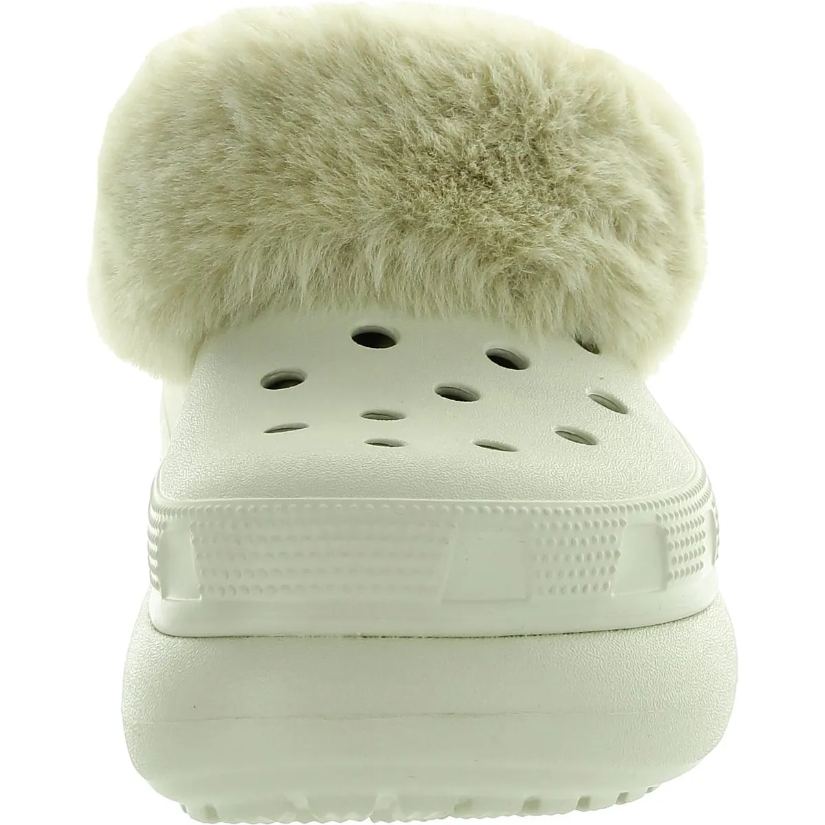 Crocs Womens Furever Crush Faux Fur Lined Rubber Clogs