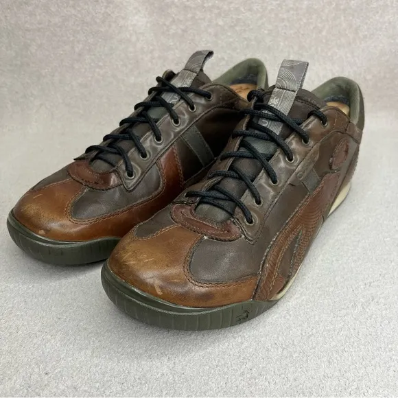 Cushe Leather Vinyl 45 Sneakers-Brown-Mens 11-Classic-Casual-Streetwear-Business