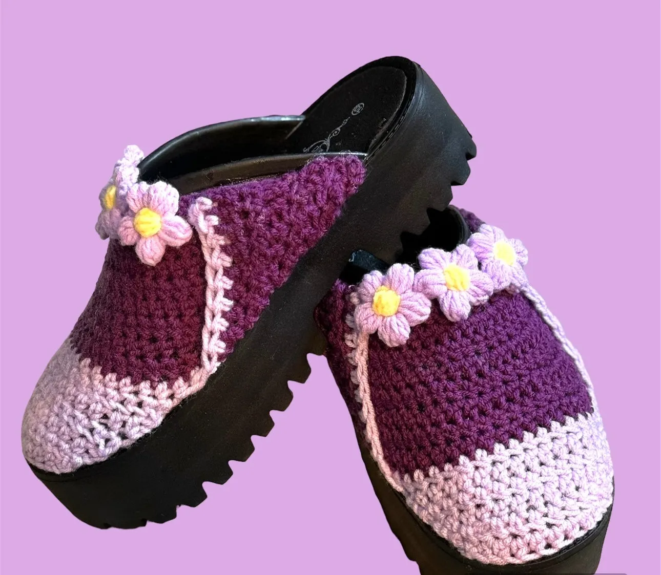Custom Crochet Clogs (choose your own colors)