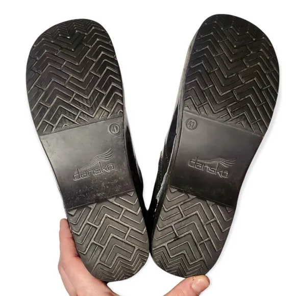 Dansko Clogs Abstract Metallic Print High Shine Size 41