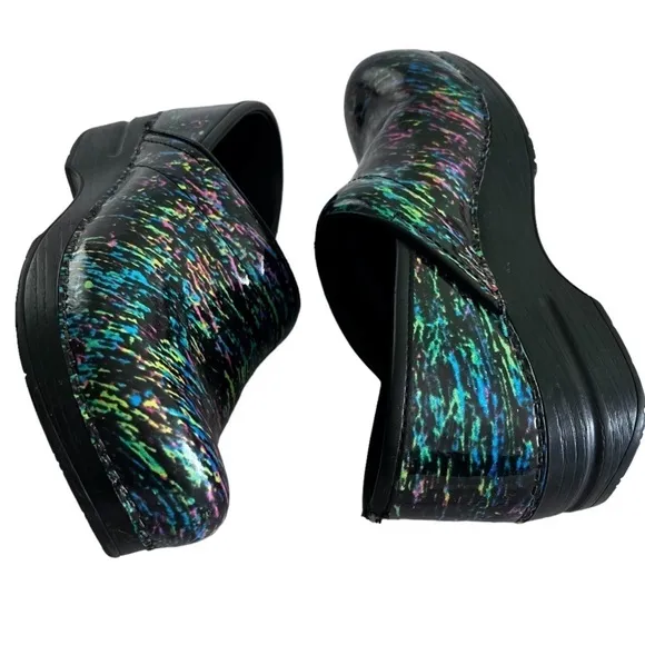 Dansko Professional Highlighter Multi Color Clogs size 8.5/9