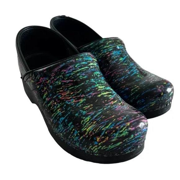 Dansko Professional Highlighter Multi Color Clogs size 8.5/9