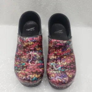 Dansko Professional Nurses Shoe Clogs Cloor Block Weave design Patent leather 41