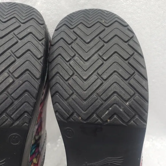 Dansko Professional Nurses Shoe Clogs Cloor Block Weave design Patent leather 41