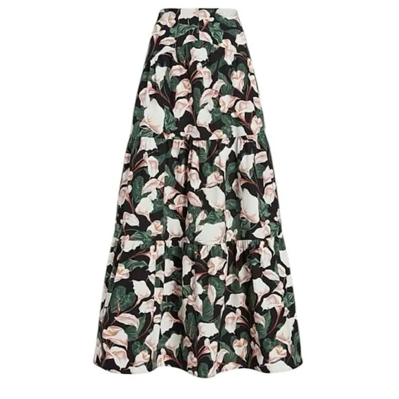 Express Tiered Floral Print Maxi Skirt Size XS