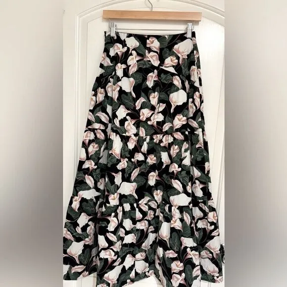 Express Tiered Floral Print Maxi Skirt Size XS