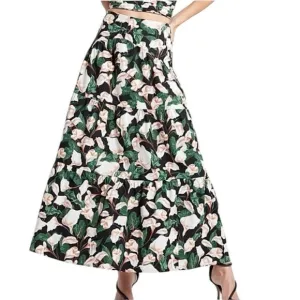Express Tiered Floral Print Maxi Skirt Size XS